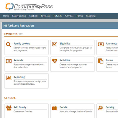 CommunityPass.net redesigned client homepage.